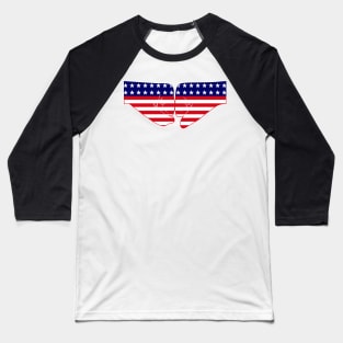 USA Fist Bump Patriot Flag Series Baseball T-Shirt